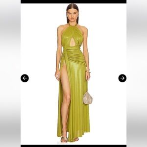 PatBO Halter Metallic Dress